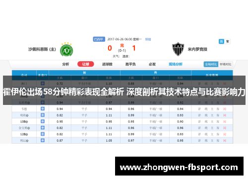 霍伊伦出场58分钟精彩表现全解析 深度剖析其技术特点与比赛影响力